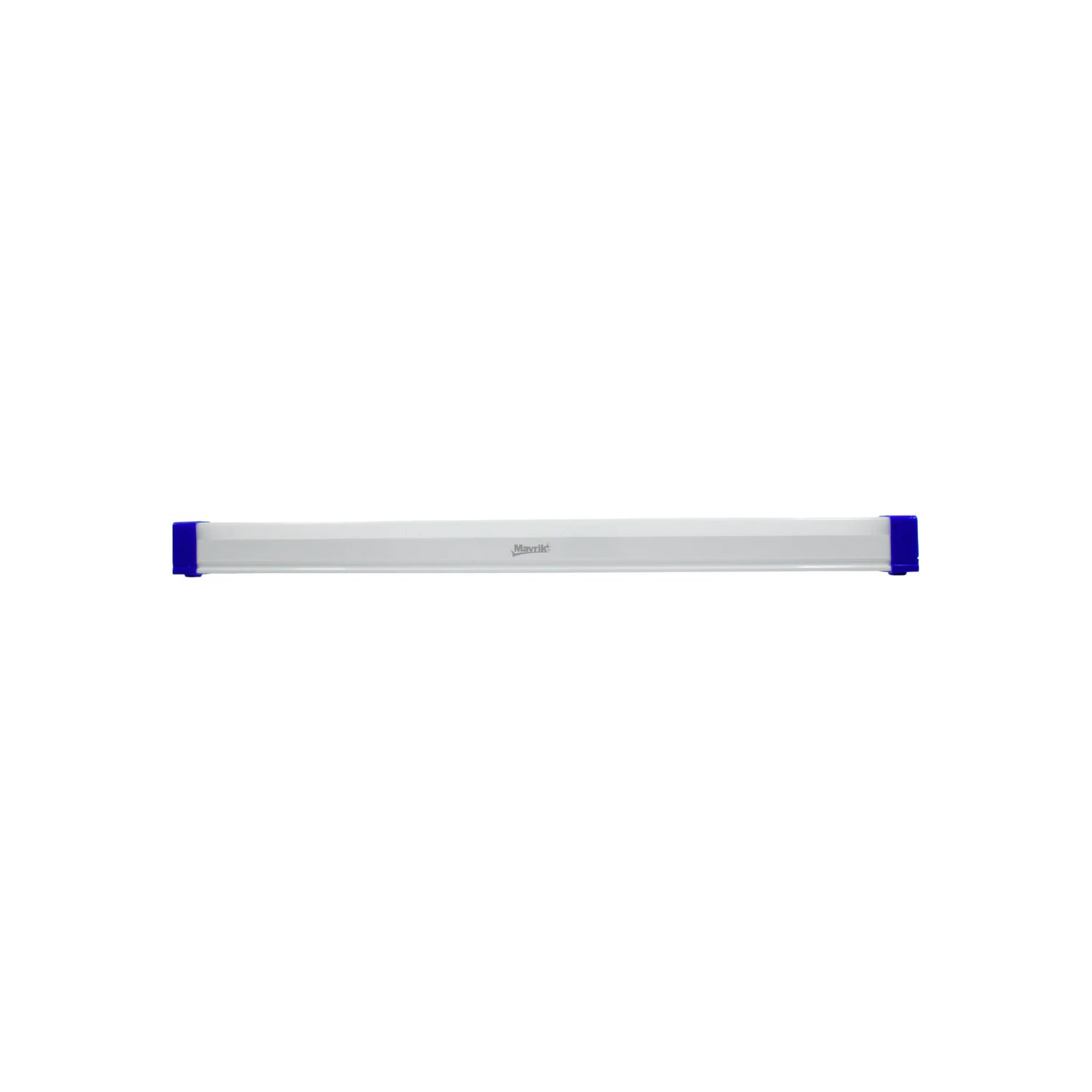 Lámpara tubo LED lineal blanca Mavrik, con extremos y tapas azules. Para iluminación general.
