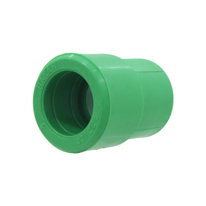 Reducción PPR Hakan verde 32/20mm, acople para tuberías de agua en sistemas de fontanería