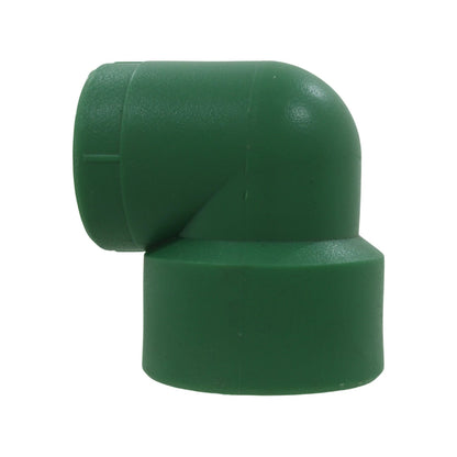 Codo 90 grados PPR verde para termofusión, accesorio de tubería plástica para agua