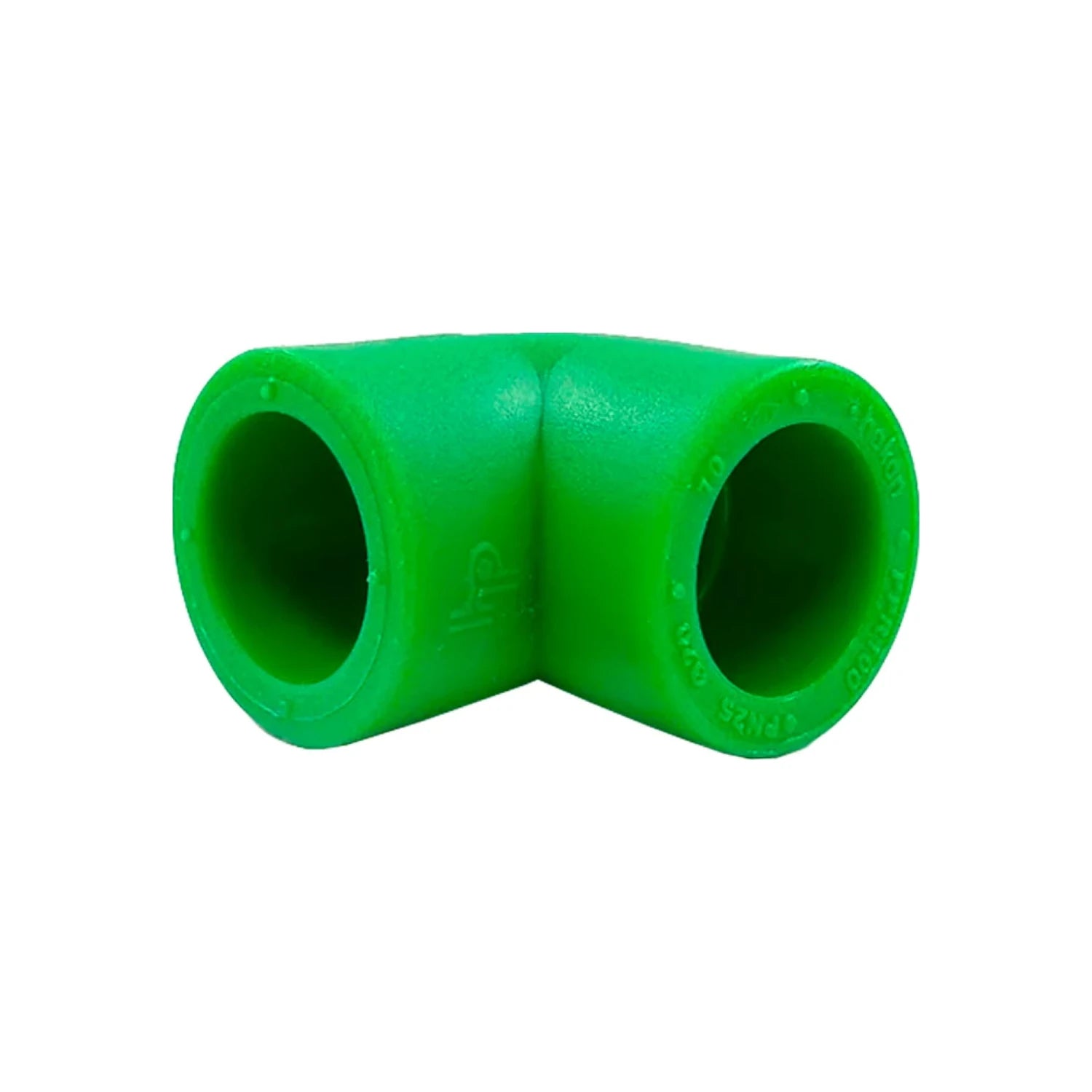 Codo PPR verde Hakan 90 grados 20mm (1/2) para instalaciones hidráulicas PN25