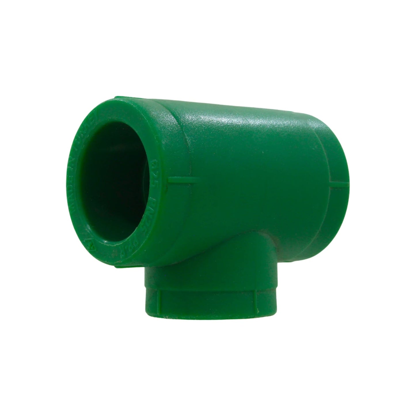 Tee de reducción PPR verde 25x20x25mm para sistemas de tuberías de agua