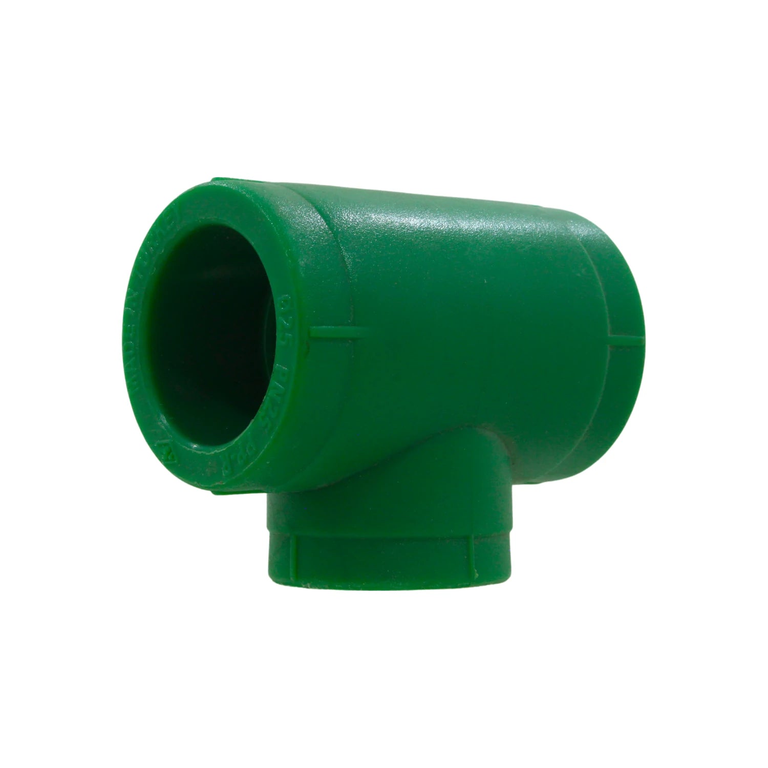 Tee de reducción PPR verde 25x20x25mm para sistemas de tuberías de agua
