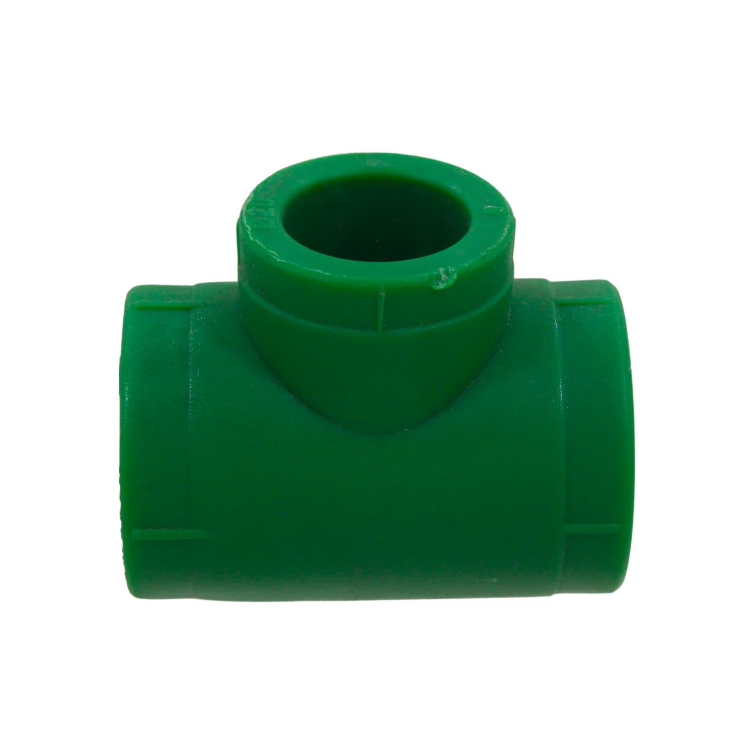 Conexión tipo tee de reducción PPR verde para tuberías de plomería 25x20x25mm