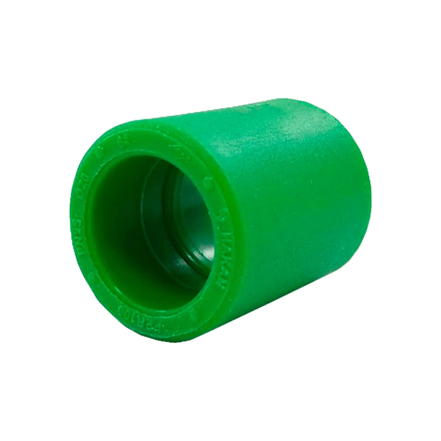 Cople PPR verde 20mm PN25 Aquaplas para tuberías de agua caliente y fría