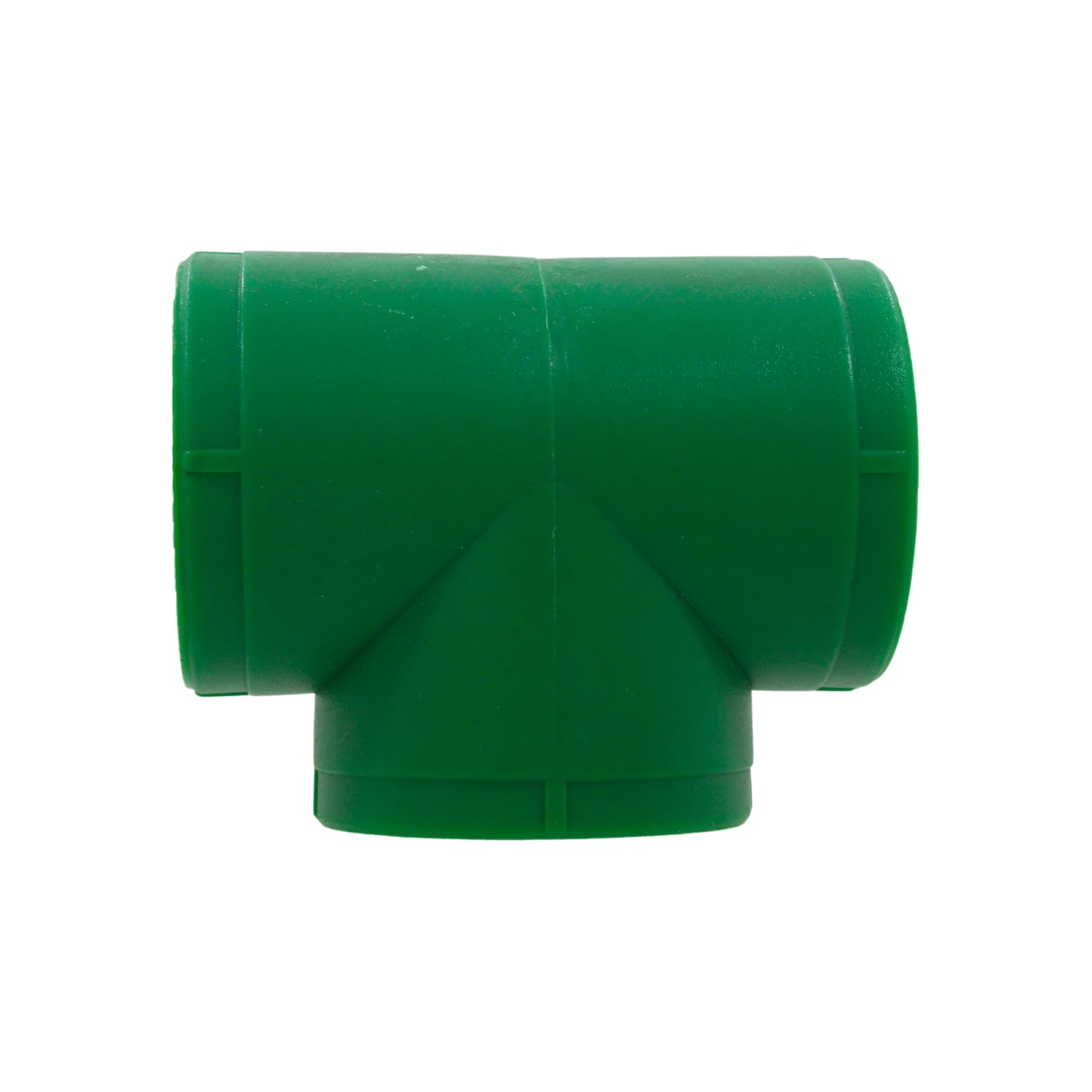 Tee PPR verde 32mm para conexiones de tuberías de agua potable
