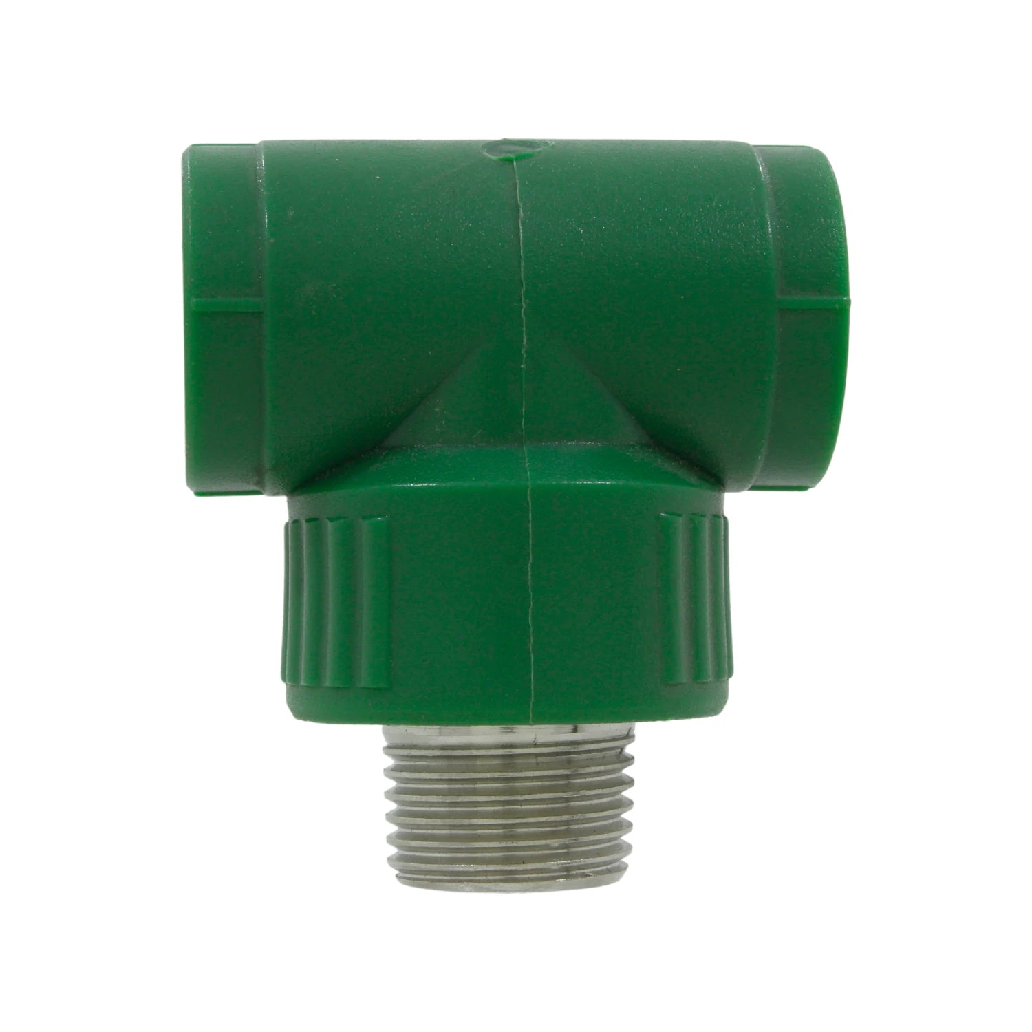 Tee PPR verde 1/2 pulgada con rosca exterior macho para tuberías de agua