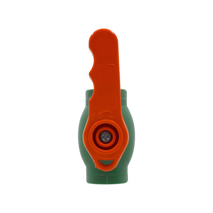 Válvula esfera PPR 20mm 1/2" verde y naranja para tuberías de agua potable