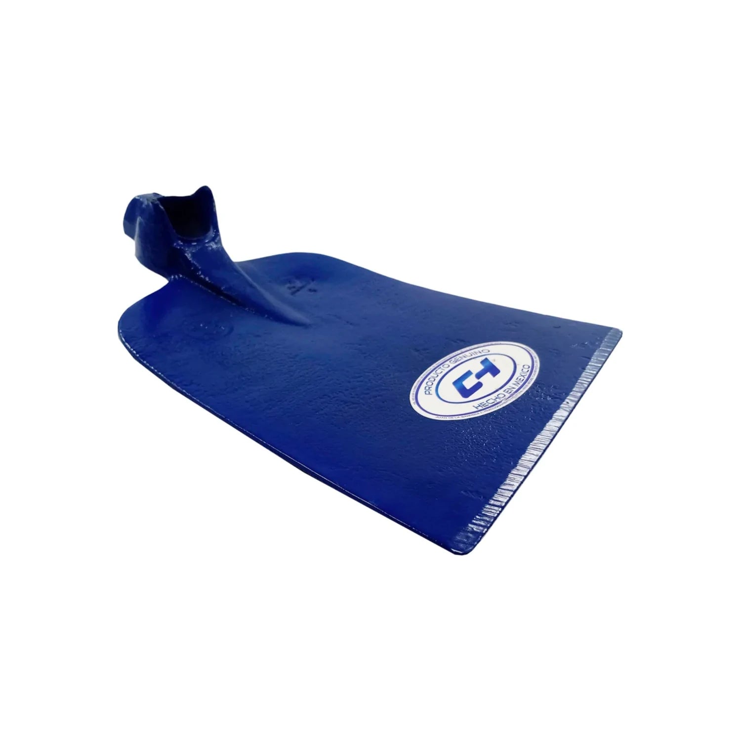 Azadón CH azul con oreja, hecho en México, herramienta de jardinería y agricultura profesional.