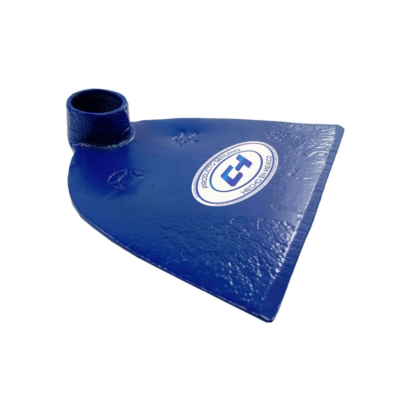 Azadón tipo pala azul de acero CH sin mango para jardín y agricultura