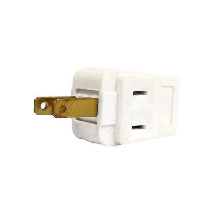 Clavija triple aterrizada blanca Fulgore práctico FP0055