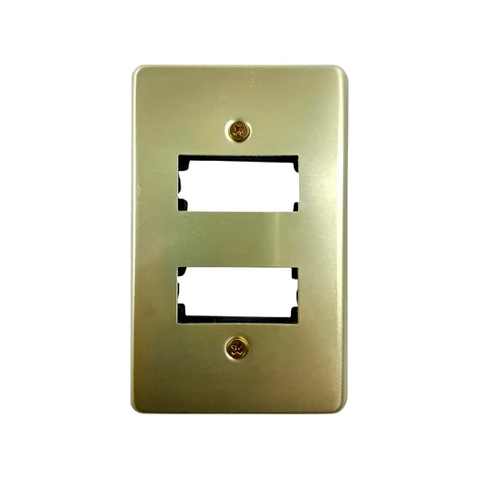 Placa 2 ventanas dorada Fulgore FU0764