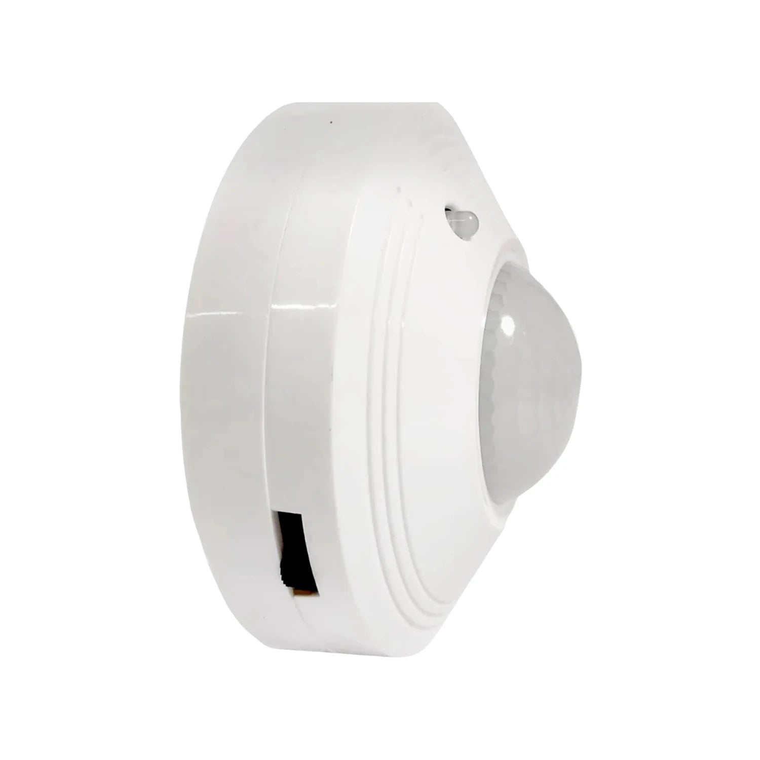 Sensor de movimiento PIR blanco para techo, detector de presencia para iluminación y seguridad.