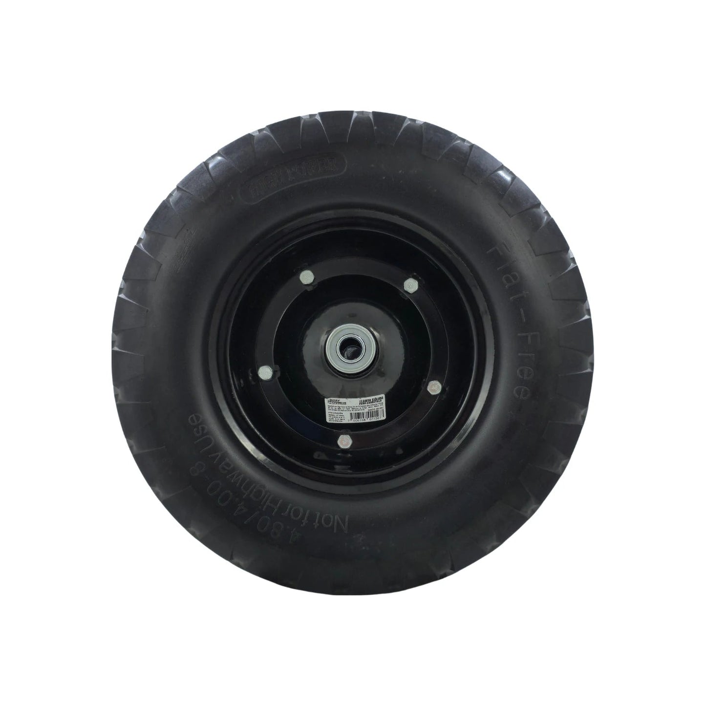 Llanta completa antipinchazos negra High Power para carretilla 4.80/4.00-8