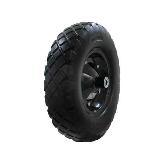 Llanta completa High Power para carretilla, neumático negro de goma con patrón de rodadura de bloques