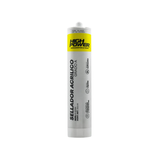 Sellador acrílico blanco 300 ml grado A High Power S-Z999