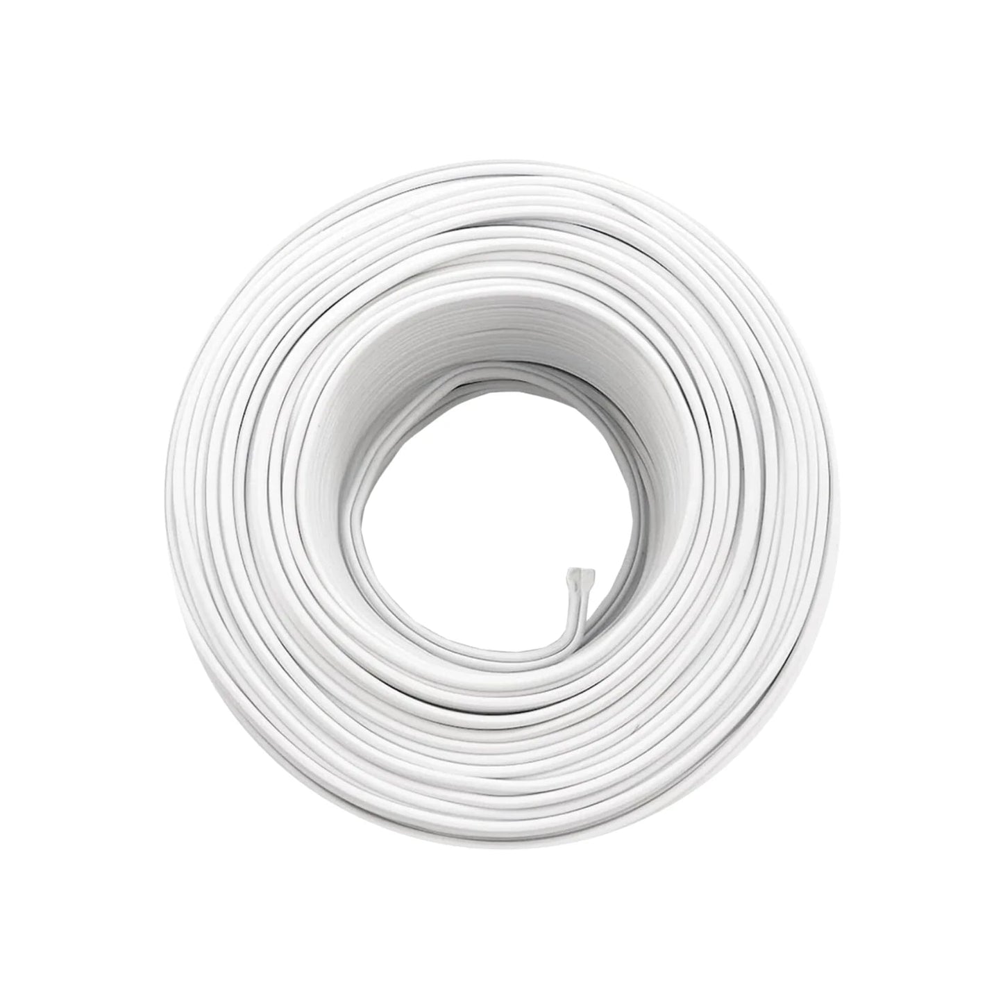 Bobina de cable eléctrico blanco calibre 12, 100 metros, para instalaciones y proyectos eléctricos