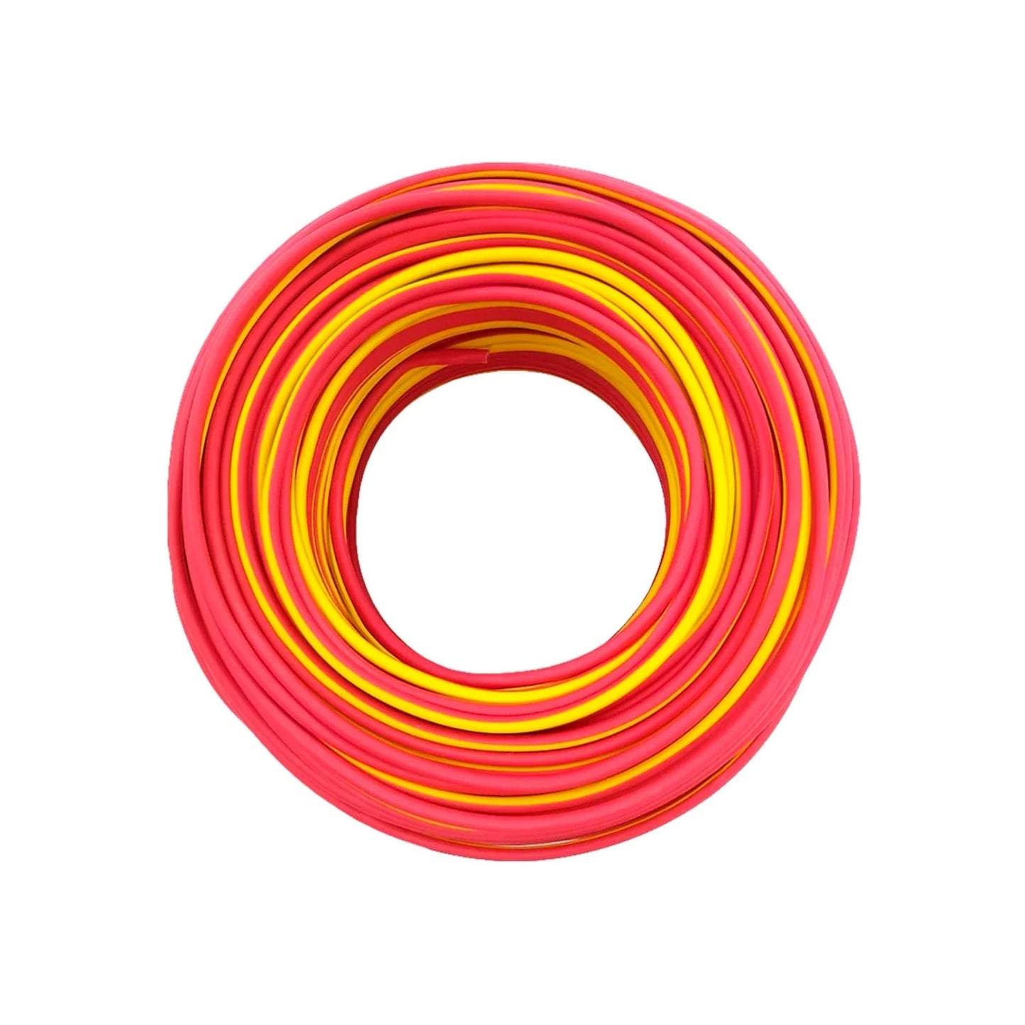Rollo de cable eléctrico calibre 10 rojo y amarillo 100 m para instalaciones residenciales y comerciales