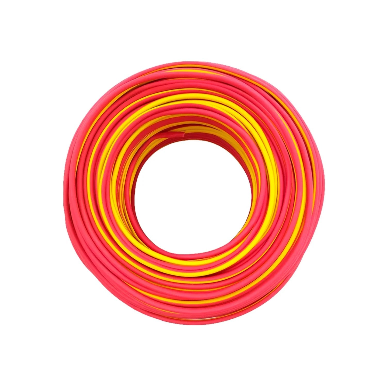 Rollo de cable eléctrico calibre 10 rojo y amarillo 100 m para instalaciones residenciales y comerciales
