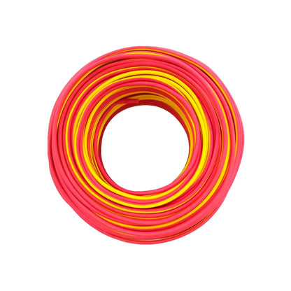 Rollo de cable eléctrico calibre 10 rojo y amarillo 100 m para instalaciones residenciales y comerciales