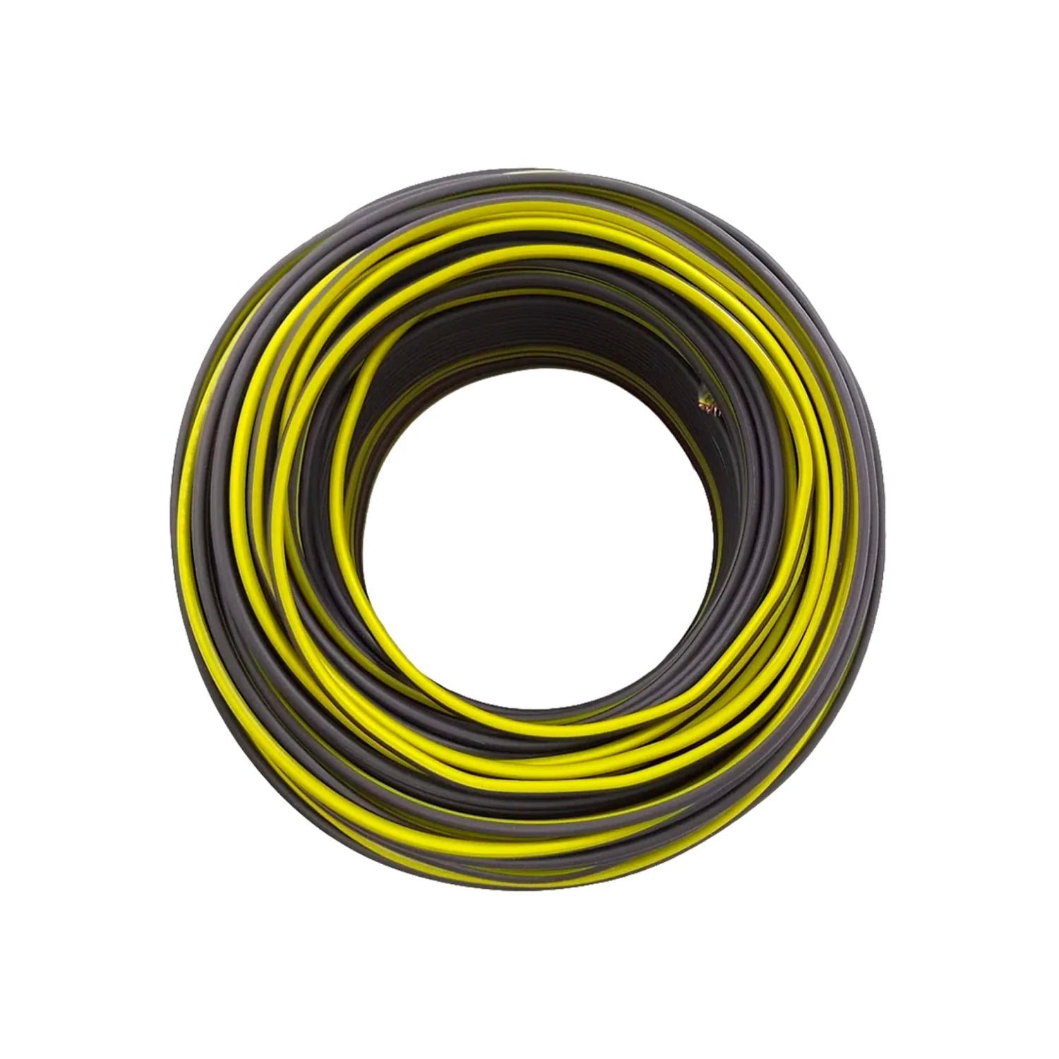 Cable dúplex eléctrico negro y amarillo en rollo para instalaciones