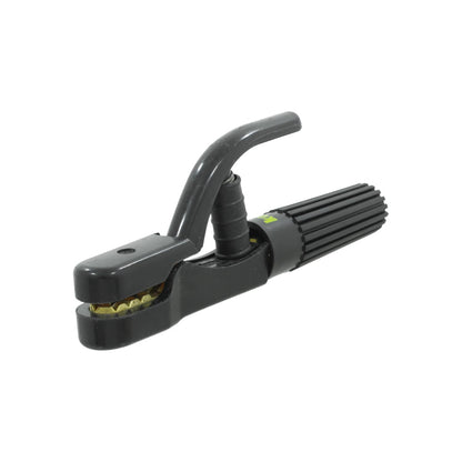 Porta electrodo de soldadura Keer 500 amperios negro, mango ergonómico antideslizante y mordazas de latón.