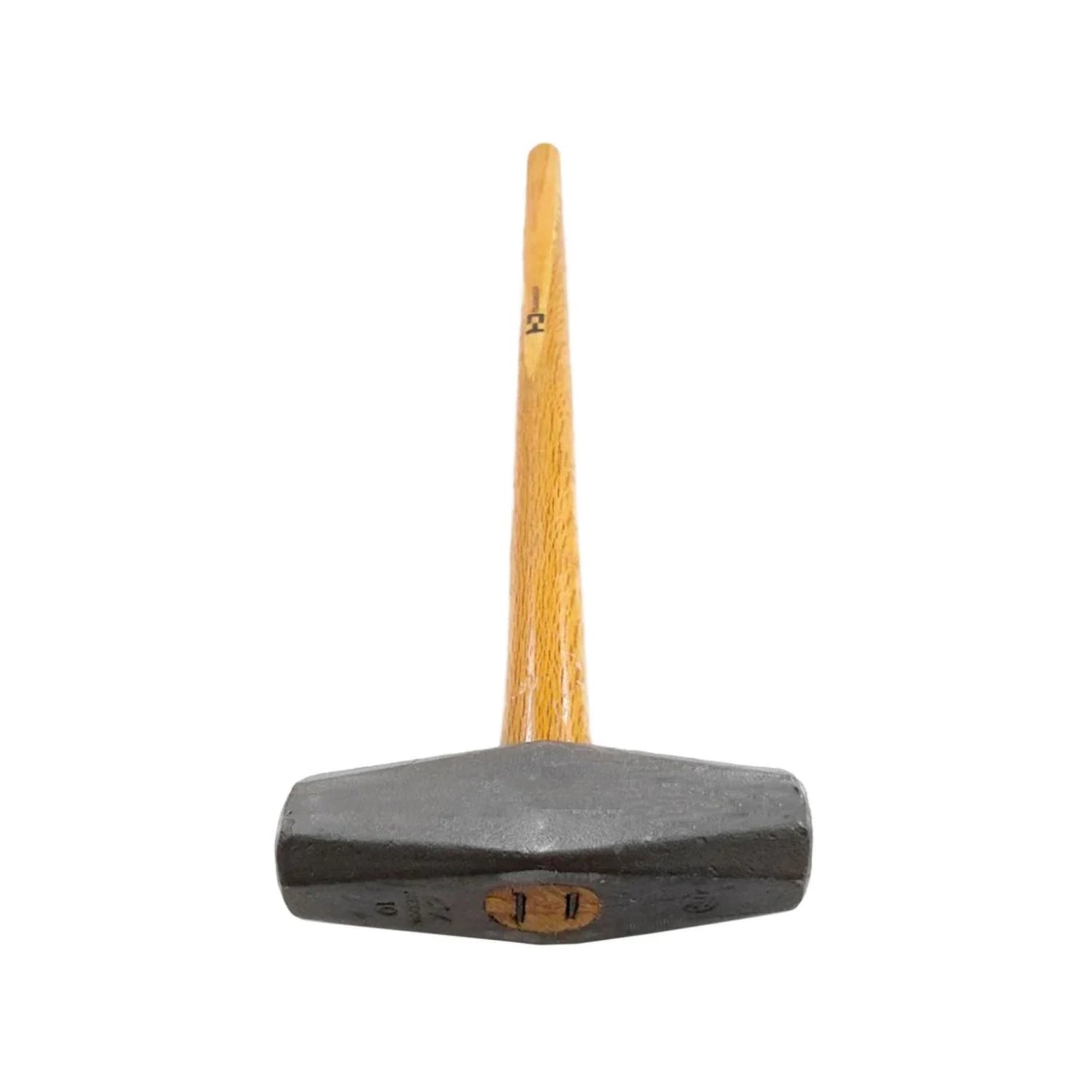Marro tipo nevada 10 libras, cabeza de acero forjado gris oscuro y mango de madera para trabajos de demolición.