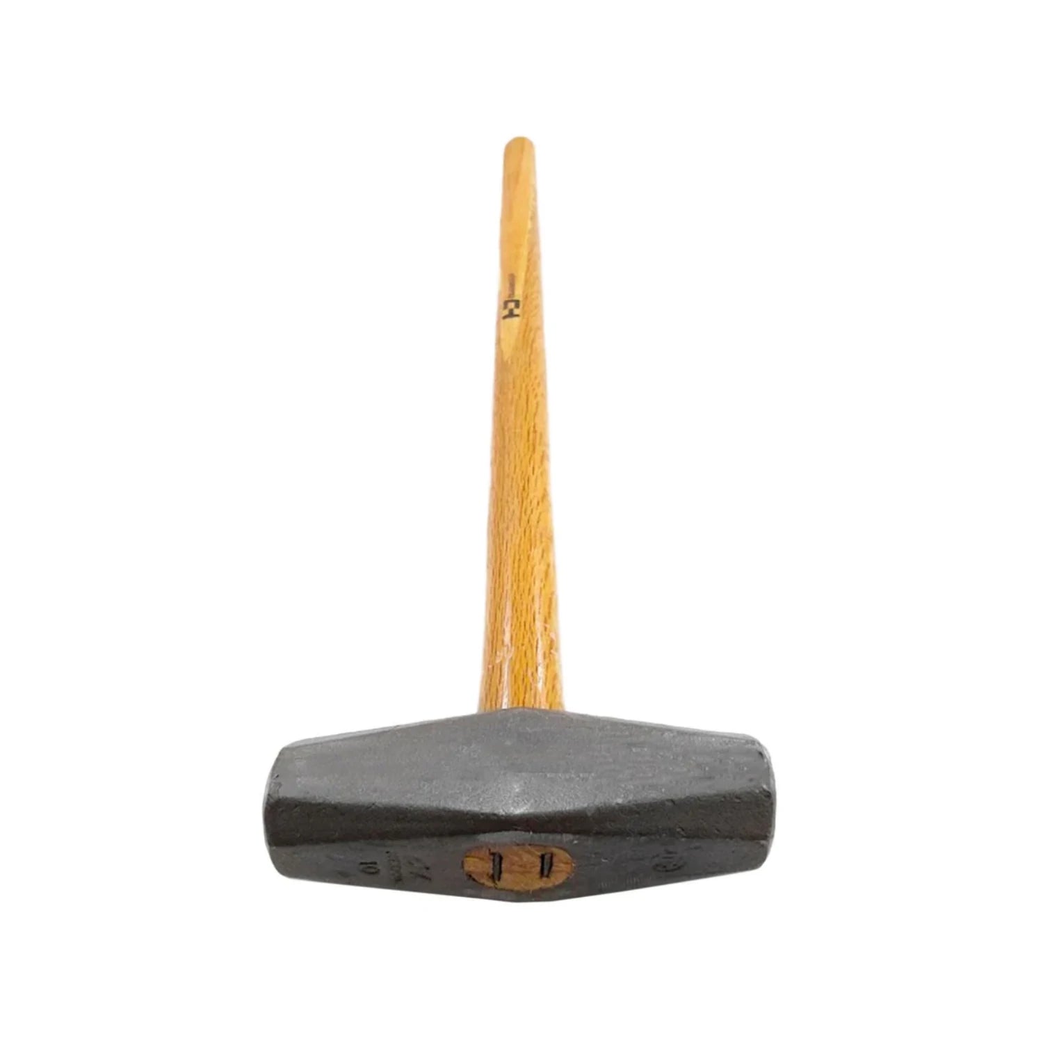Marro tipo nevada 10 libras, cabeza de acero forjado gris oscuro y mango de madera para trabajos de demolición.