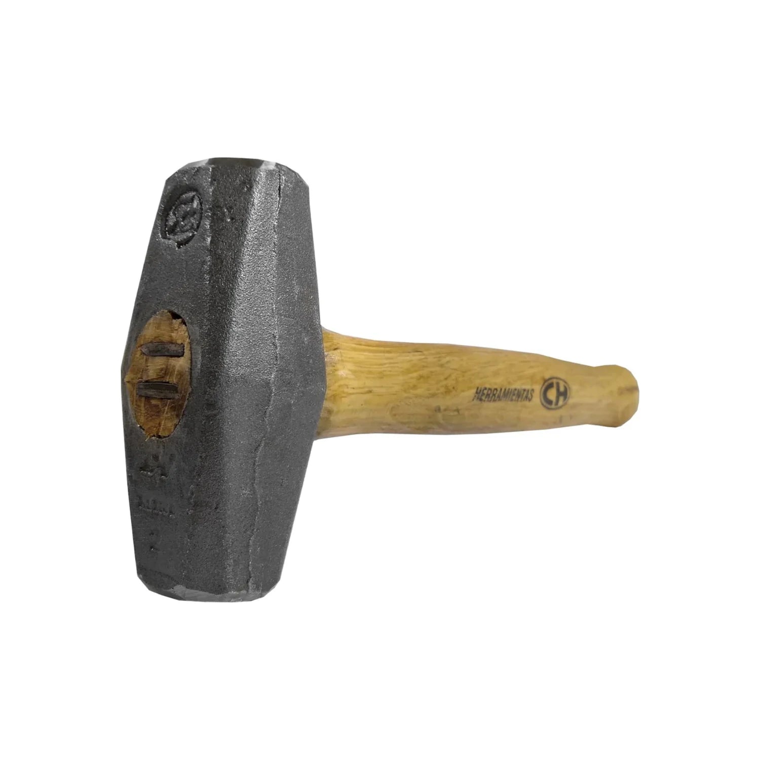 Marro tipo nevada CH de 2 libras con cabeza de acero forjado gris y mango de madera