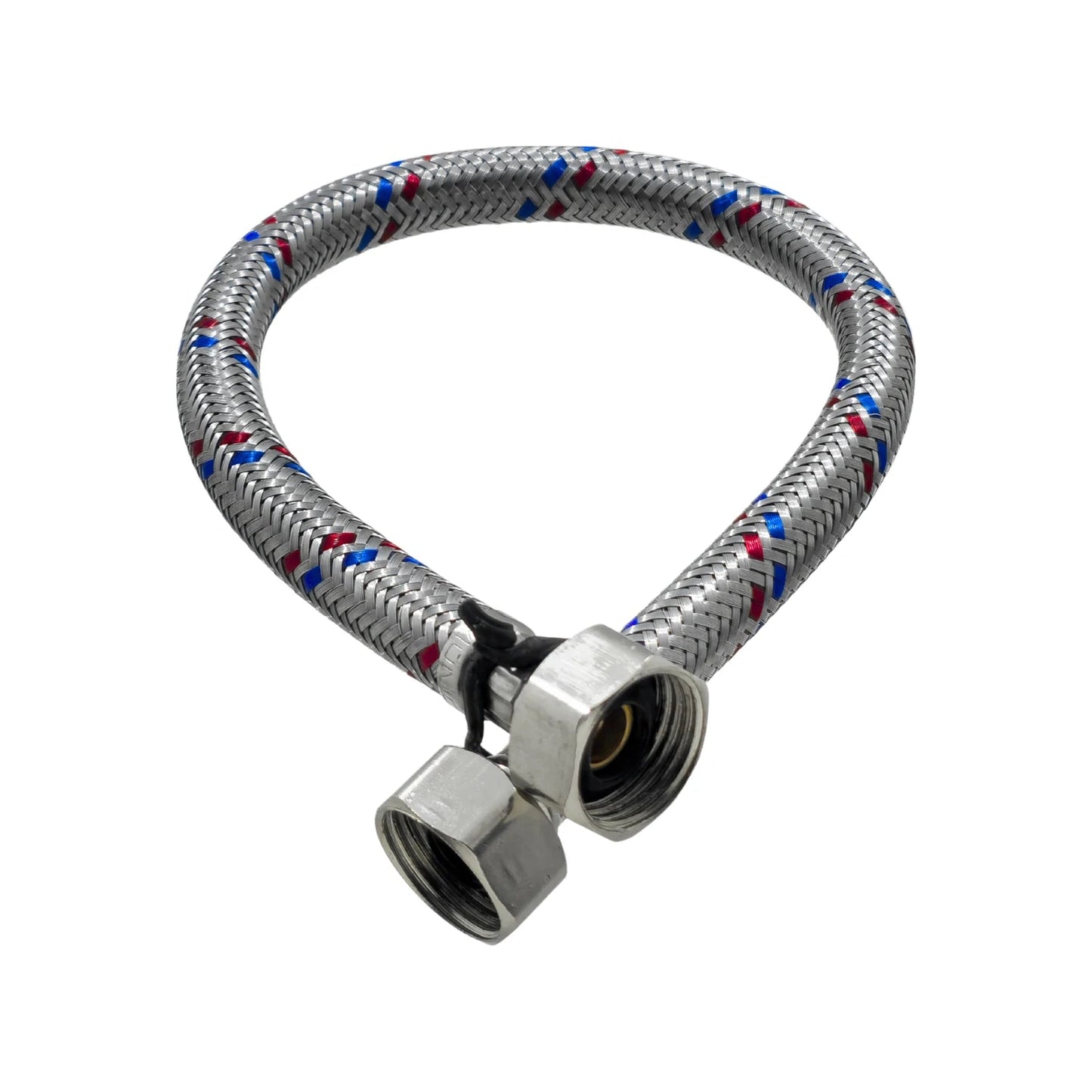 Manguera flexible trenzada metálica con hilos rojos y azules, conectores para lavabo/fregadero 40 cm