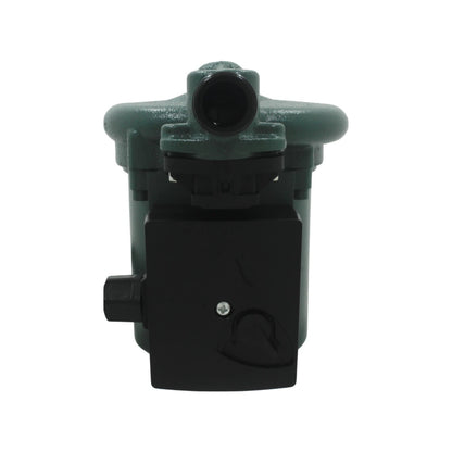 Presurizador de agua compacto verde y negro, bomba circuladora para aumentar presión en sistemas de plomería o calefacción