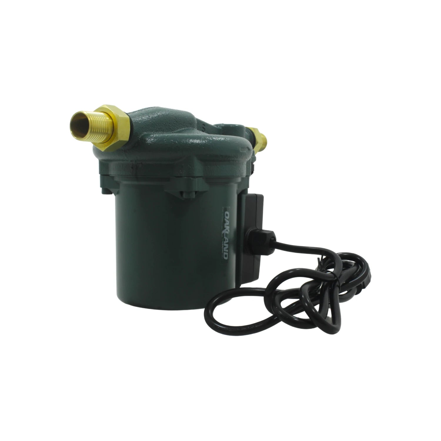 Presurizador de agua Oakland 1/3 HP verde con conexiones de latón y cable de alimentación