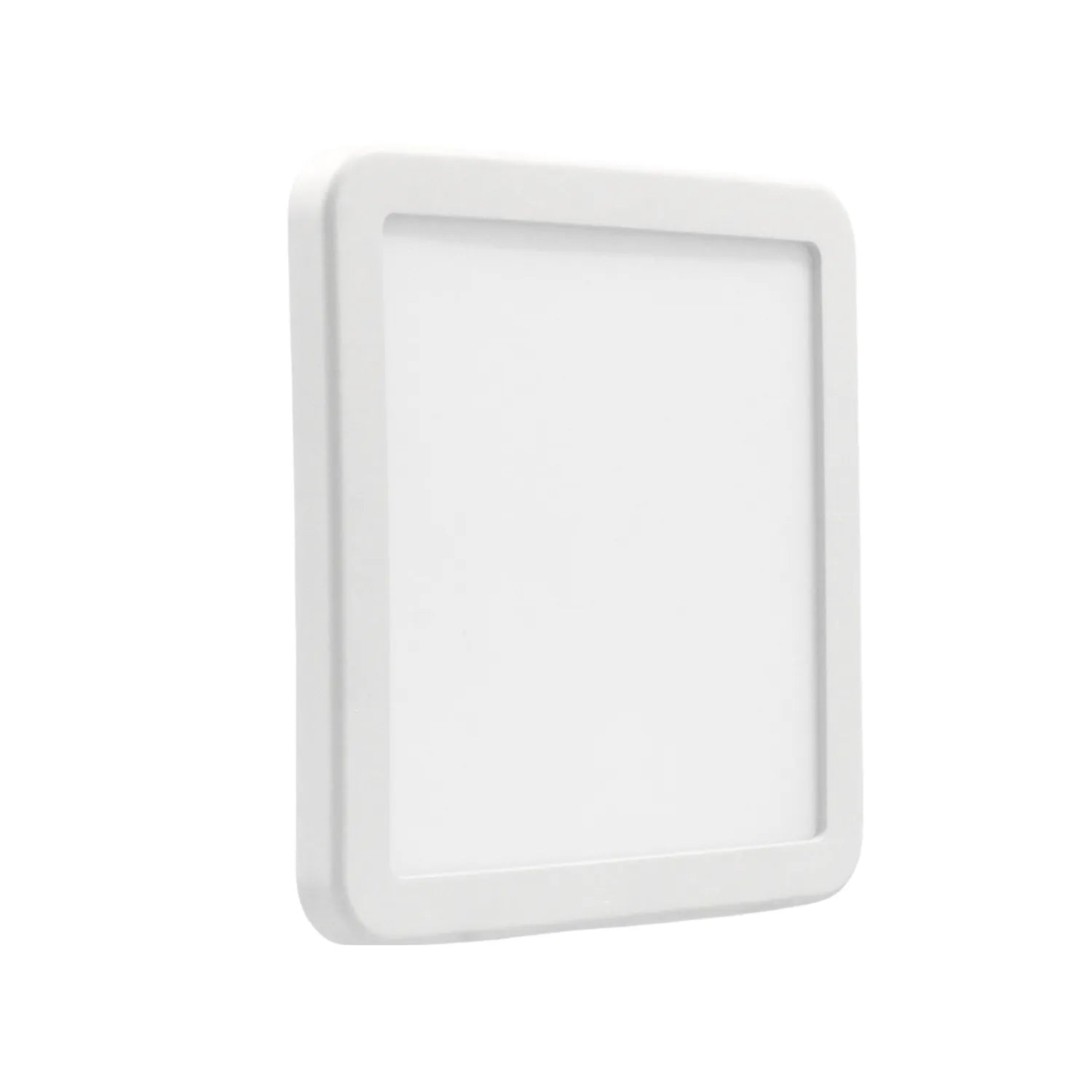 Panel de luz LED cuadrado blanco, luminaria ultraplana para techo o pared, iluminación interior eficiente.