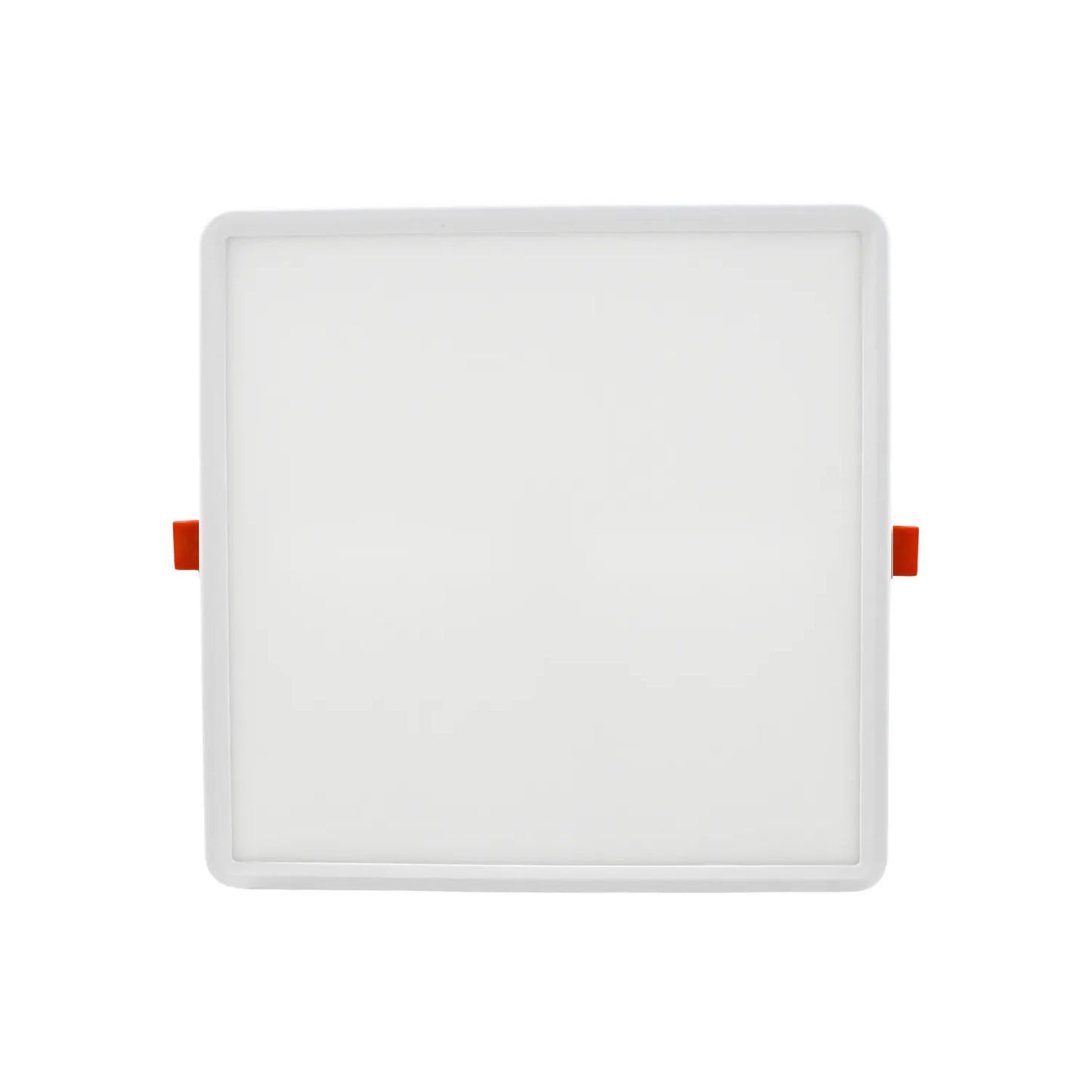 Panel LED cuadrado blanco ultra delgado empotrable para techo, con clips de sujeción para fácil instalación
