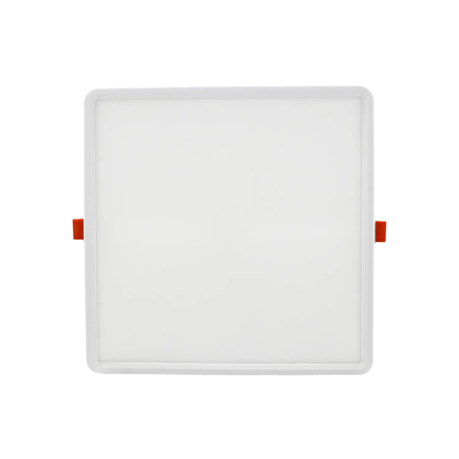 Panel LED cuadrado blanco ultra delgado empotrable para techo, con clips de sujeción para fácil instalación