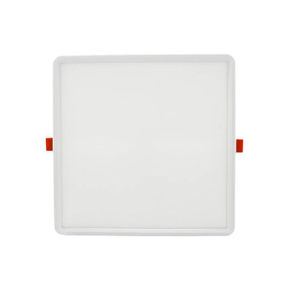 Panel LED cuadrado blanco ultra delgado empotrable para techo, con clips de sujeción para fácil instalación