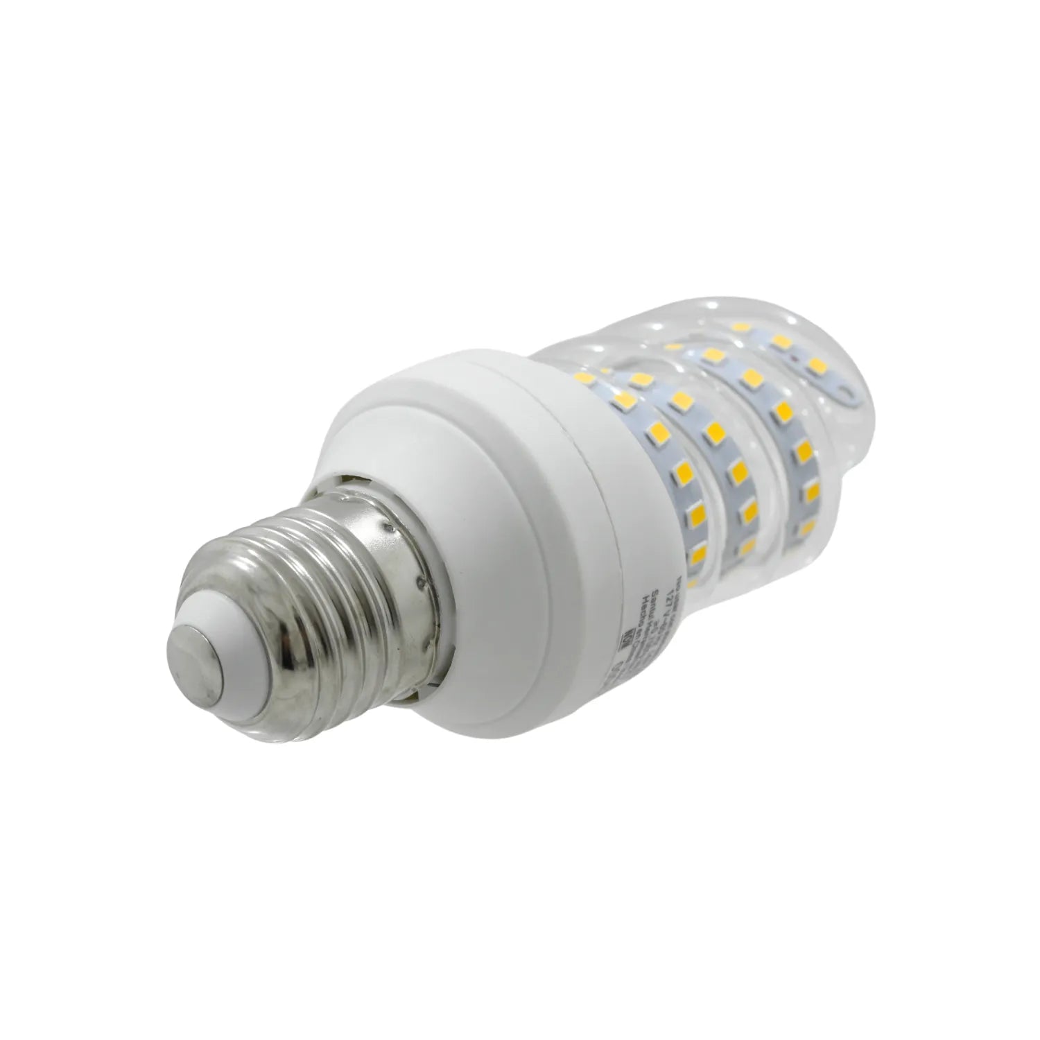 Foco LED tipo espiral transparente con base de rosca E27 y chips SMD para iluminación de interiores