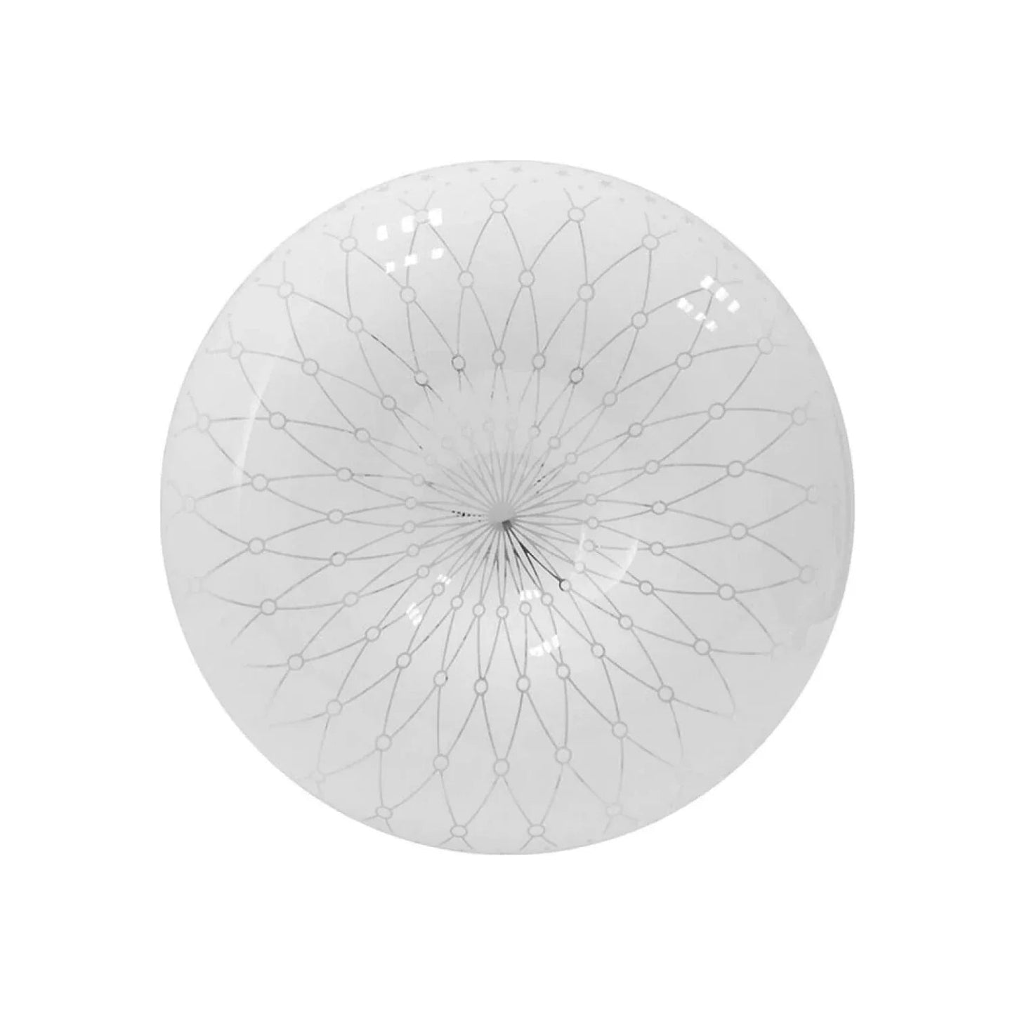 Plafón de techo redondo blanco con patrón geométrico moderno de círculos entrelazados para iluminación interior