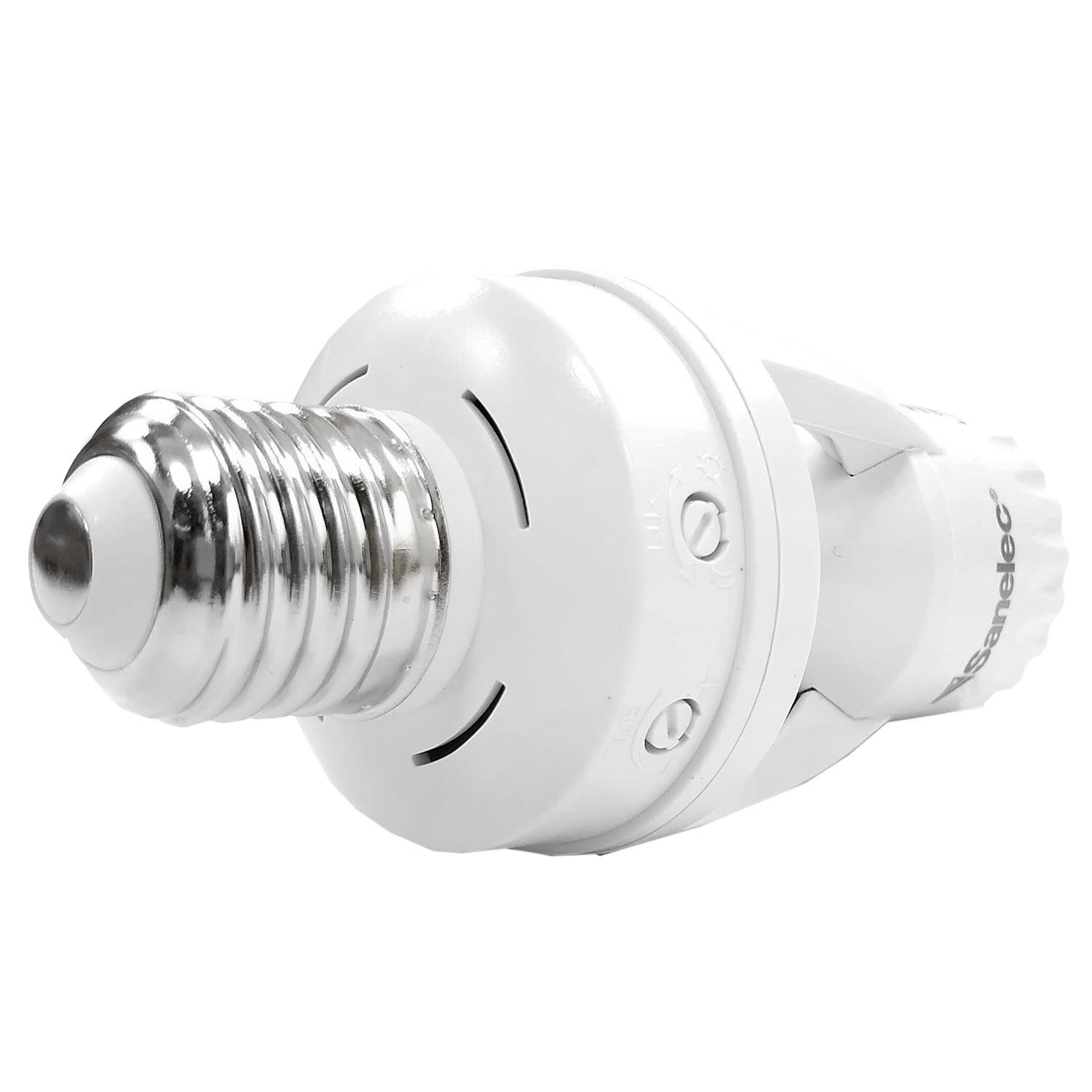 Socket Sanelec blanco con sensor de movimiento E27, adaptador para foco de luz automática