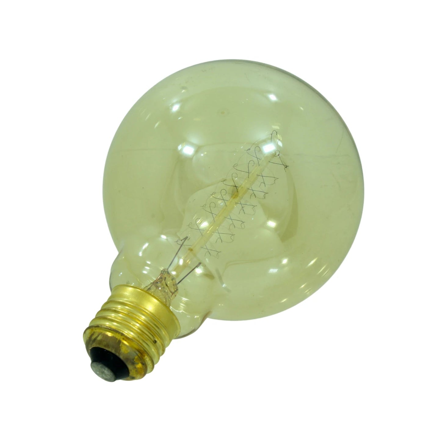 Foco vintage globo 35W incandescente Sanelec, filamento decorativo, luz cálida para ambiente retro.
