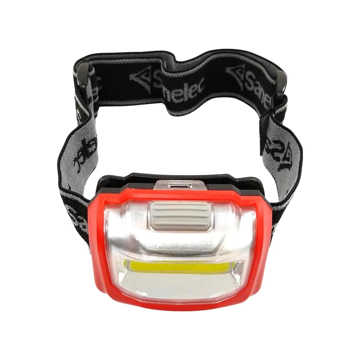 Linterna frontal minera LED COB Sanelec roja, con banda elástica ajustable, para iluminación manos libres