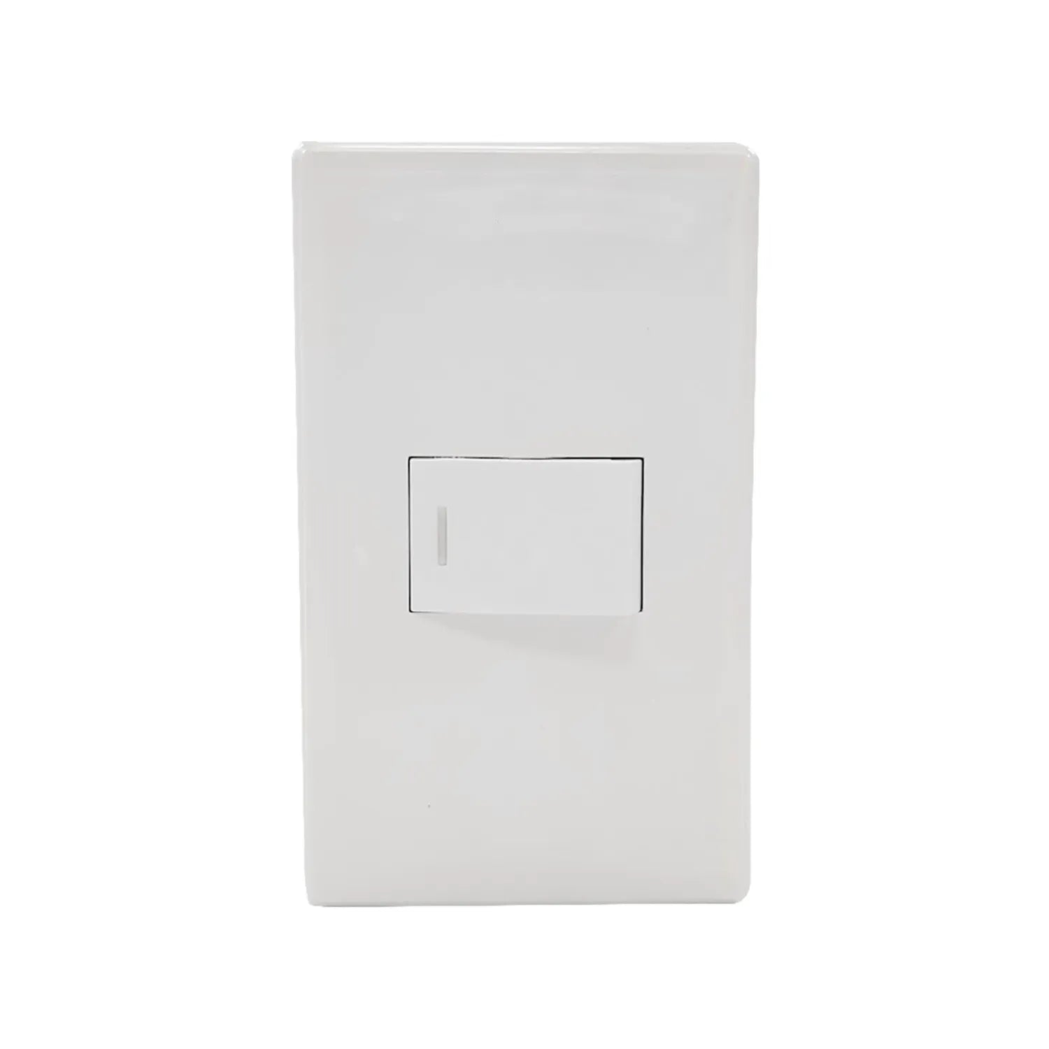 Apagador de escalera blanco, interruptor de luz individual con placa