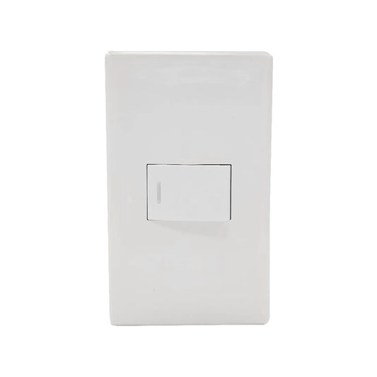 Placa 1 apagador escalera blanca Sanelec 4275 italia