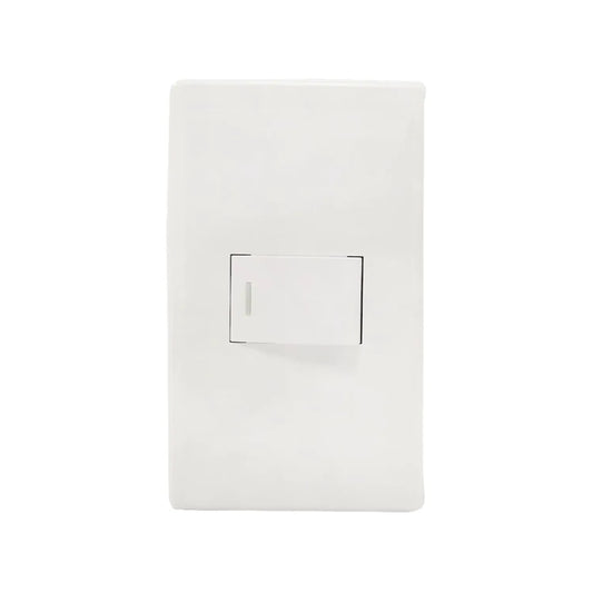 Placa 1 apagador blanca Sanelec 4446 italia