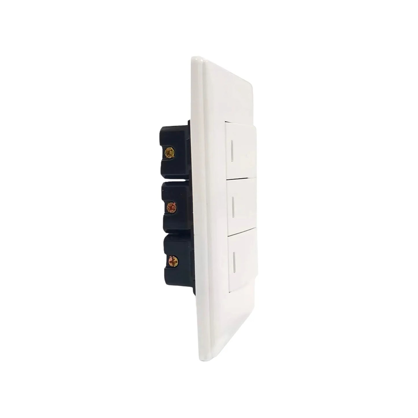 Placa 3 apagadores blanca Sanelec 4448 italia