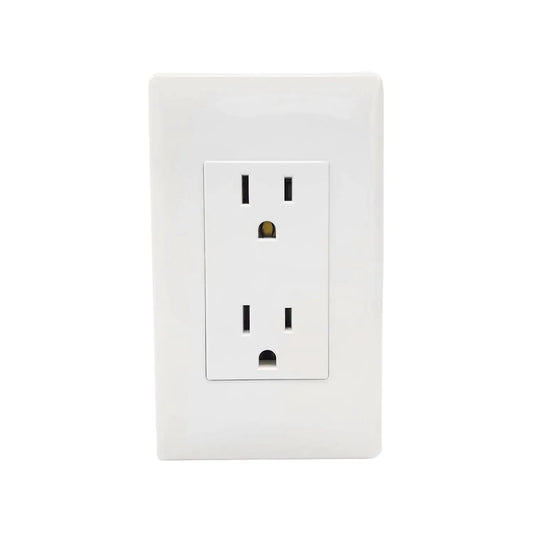 Placa 2 contactos blanca Sanelec 4450 italia