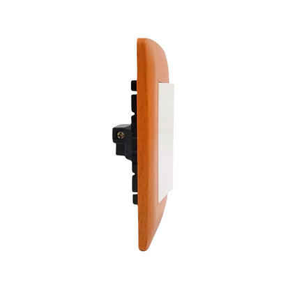 Placa 1 apagador Sanelec 4508 wooden toscana