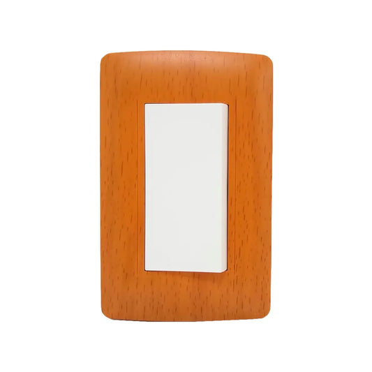 Placa 1 apagador Sanelec 4508 wooden toscana