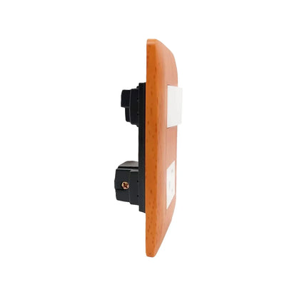 Placa 1 apagador/1 contacto Sanelec 4511 wooden toscana
