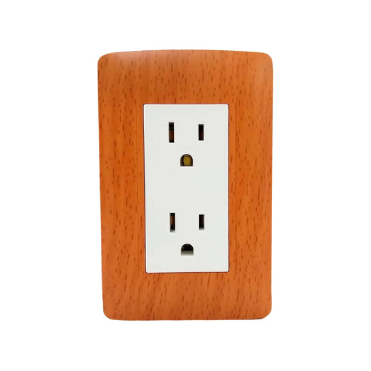 Placa 2 contactos Sanelec 4512 wooden toscana