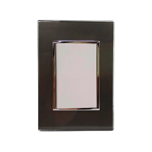 Placa 1 apagador escalera negra Sanelec 4537 venecia